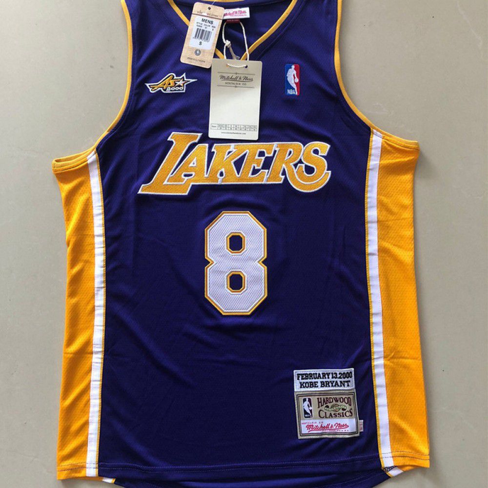 Men's Los Angeles Lakers Kobe Bryant #8 Purple 00-01 Hardwood Classics Jersey-Pro Kit Vault | Brand New 26/27 Sports Jerseys